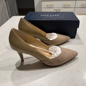 NWT Cole Haan Kyle Pump Nude Leather Size 7.5
